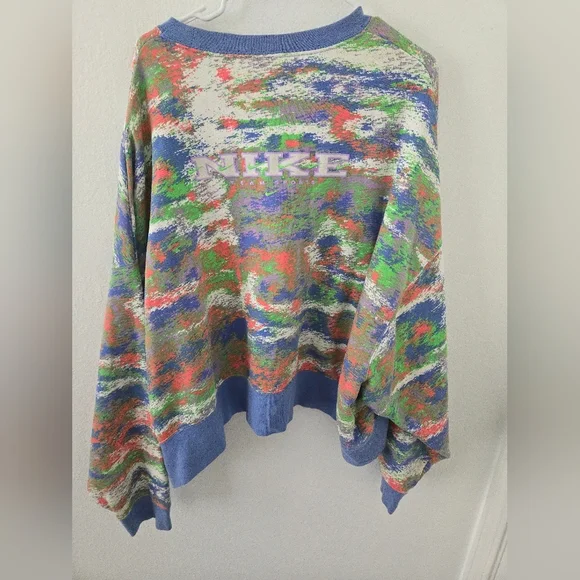 Nike Sportswear Oversize Sweatshirt Womens Size XXL Multicolor DQ3586-450 Front - Picture 3 of 9